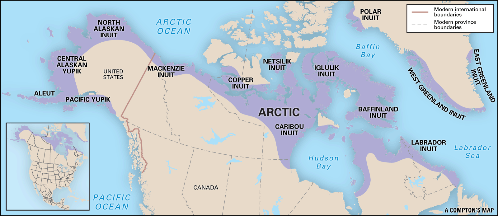 Arctic Native American Map bradystechbunch [licensed for use only] / Northwest